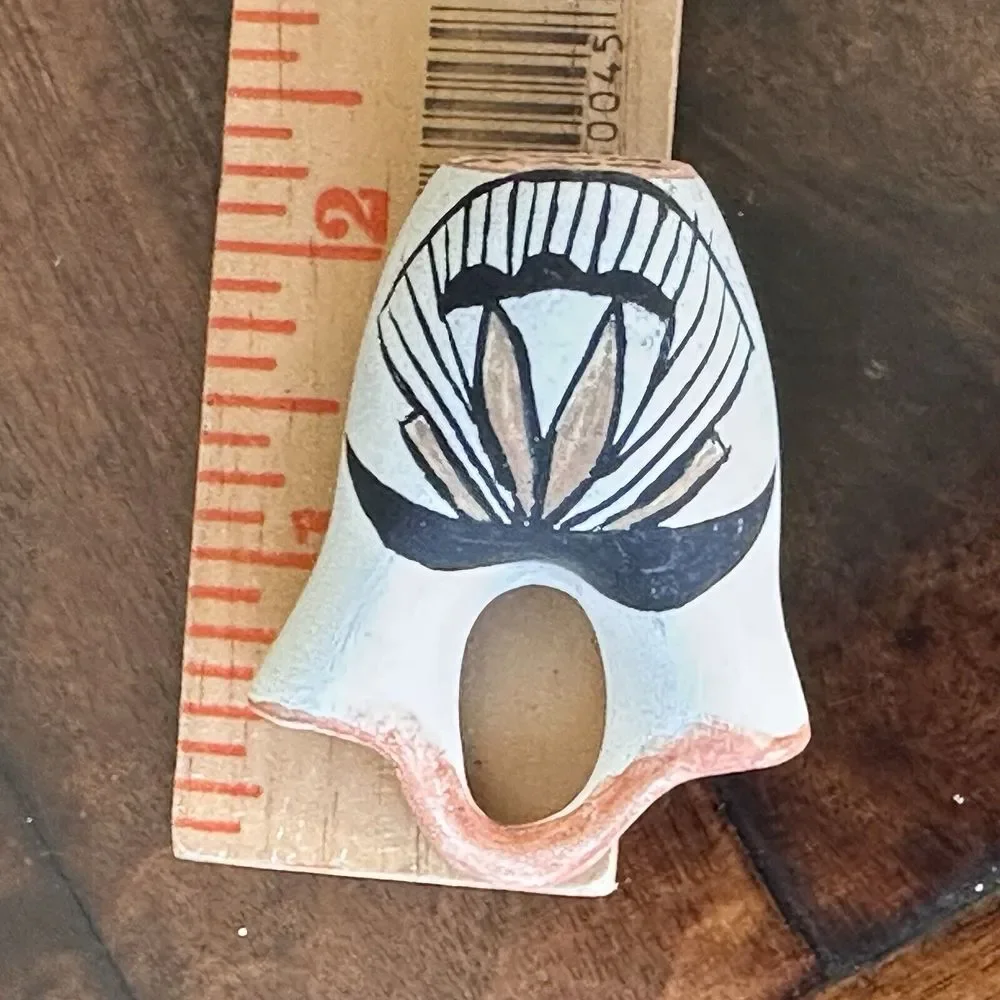 VTG Isleta Pueblo New Mexico Pottery Mini‎ Wedding Vase 2 Inch Native American